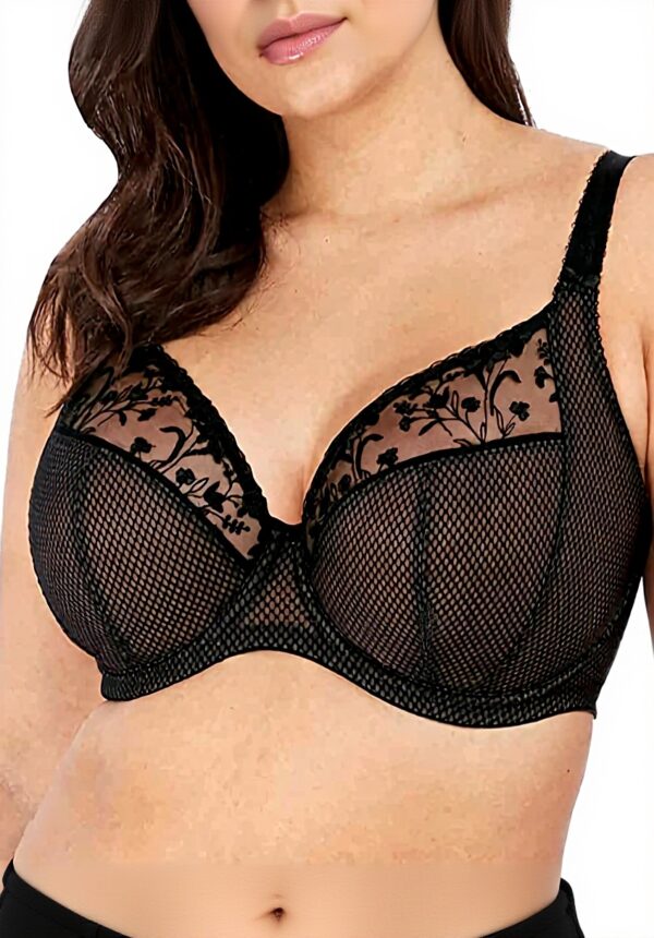 Soutien-gorge Elomi Charley armatures plongeant femme noir