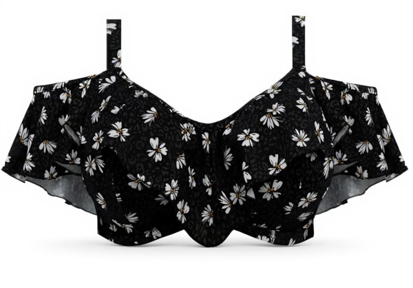 Haut de maillot Elomi grande taille armatures volants noir