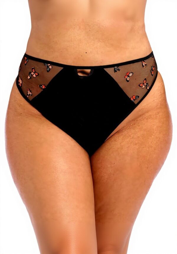 String Elomi Motif Papillon Noir Lingerie Femme Grande