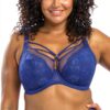 Soutien-gorge Matilda dentelle bleu bonnet trois sections-0