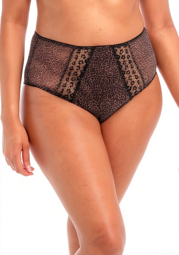 Culotte Elomi taille haute transparence Matilda Leopard